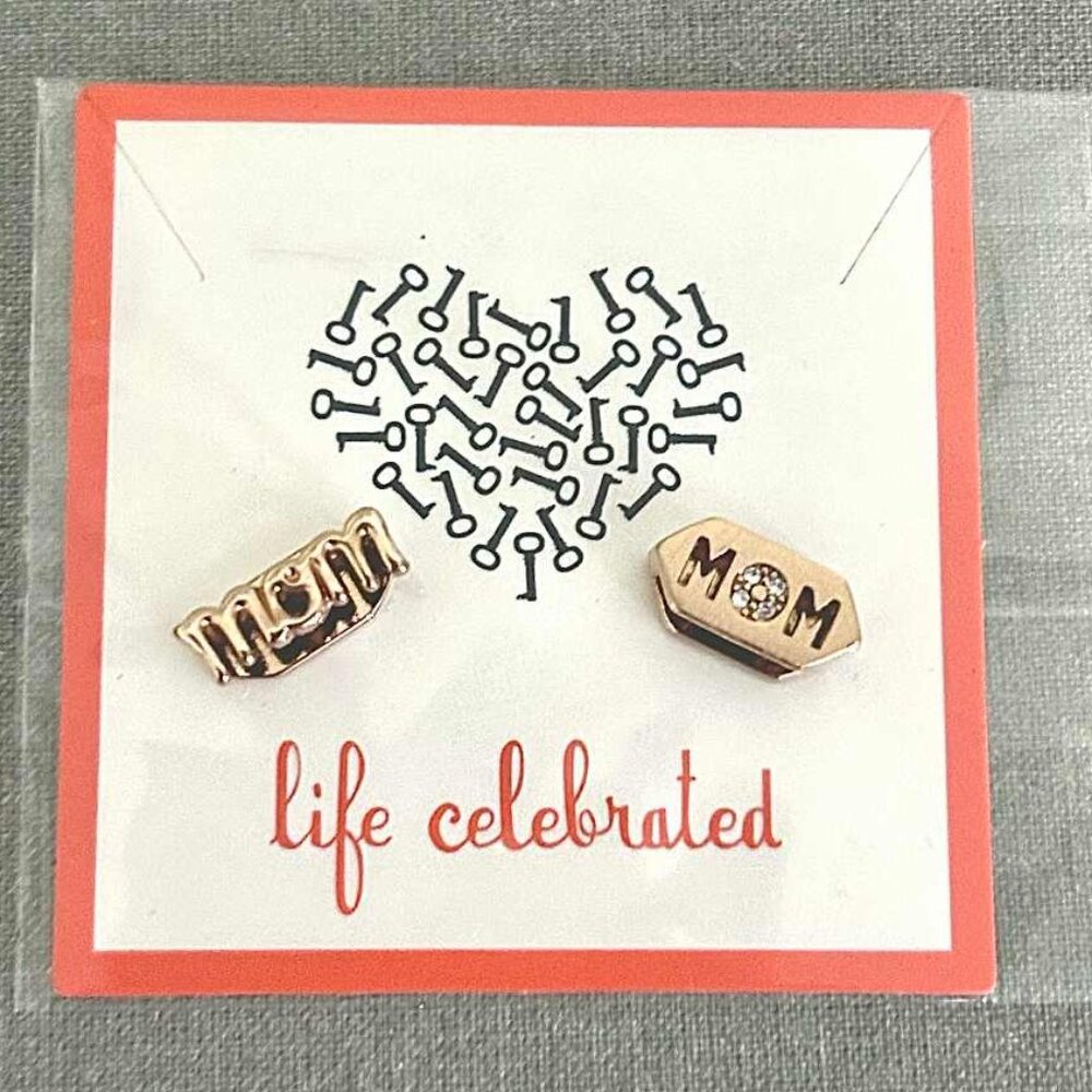 Keep Collective Rose Gold 'MOM' Charms (2-pcs)